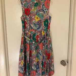 Talbots petite, 6P, pretty multi coloured dress, NWOT